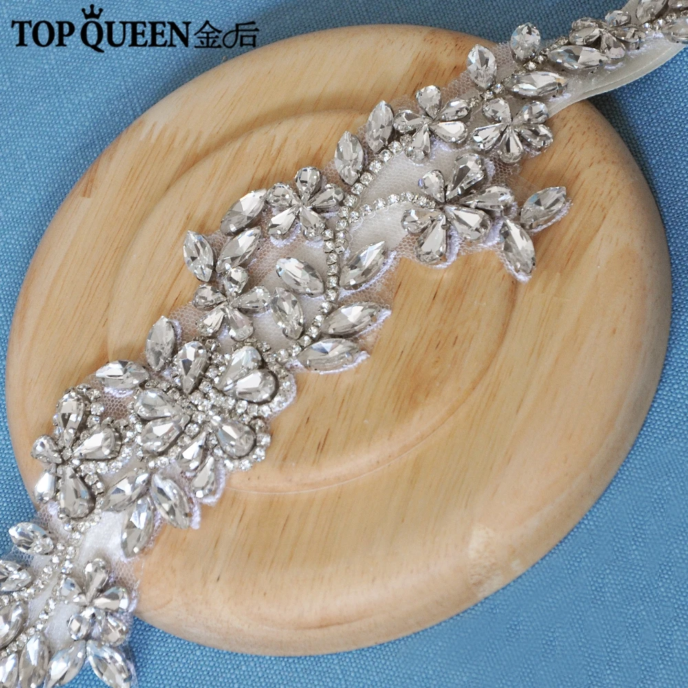TOPQUEEN H283 классические свадебные группа прическа с горный хрусталь и Бриллиантовая лента для волос невесты высокое качество аксессуары для волос