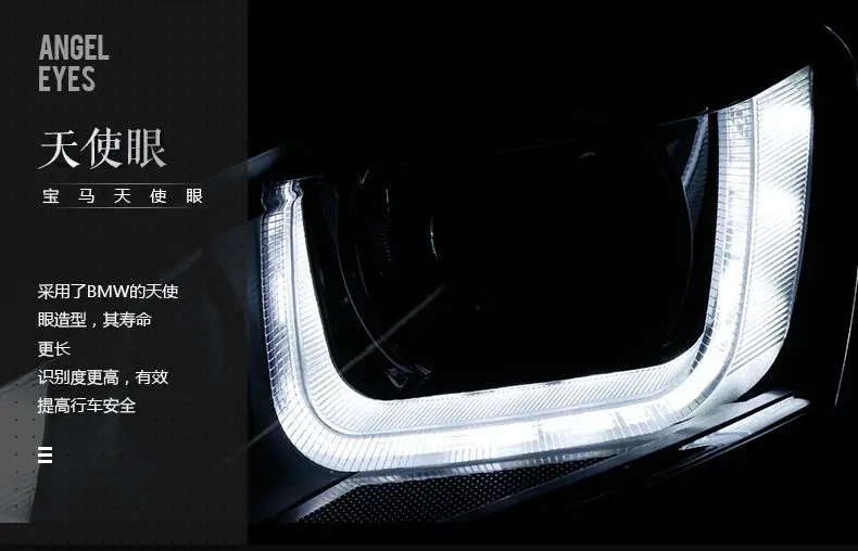 Китай(материк) "сделай сам", и он имеет высокую эффективность сборки фар VW golf7 для аксессуар для автомобиля Авто Светодиодная лампа с светодиодный светильник в виде ангельских глаз 5000 k hid лампы и балласт
