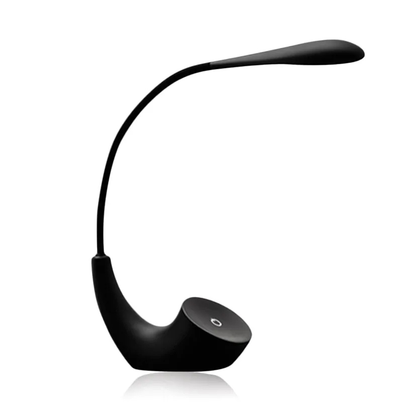 Huanjunshi touch Сенсор переключатель настольная лампа в форме полумесяца USB Перезаряжаемые Светодиодная лампа для чтения гибкий Регулируемый декоративные настольные лампы