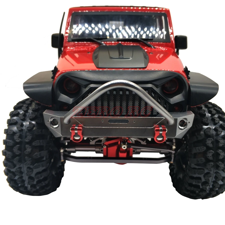 AXIAL SCX10 CNC Front Rear Bumper Bull Bar With Spare Tire Carrier Shackles For Rock Crawler Rc Truck SCX10 II Jeep Wrangler