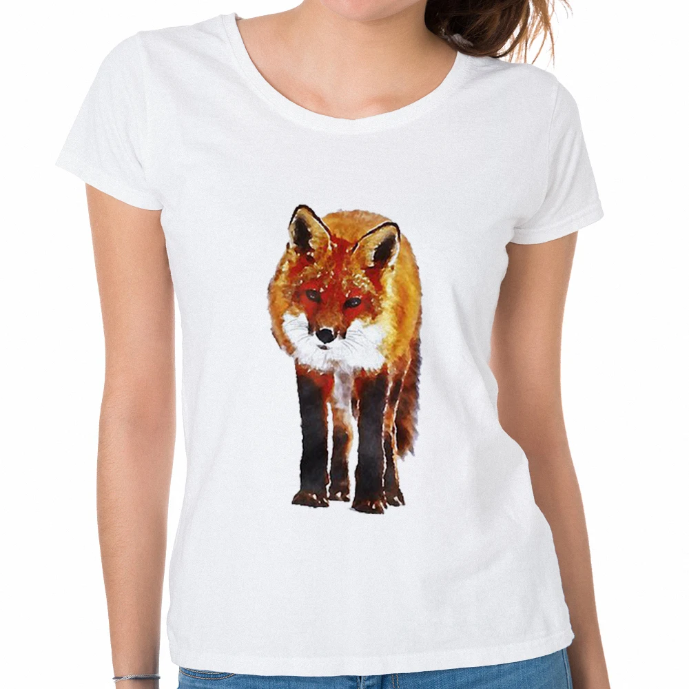 Summer Harajuku T shirt Fox Tshirt Funny Cute Women T Shirts Cool
