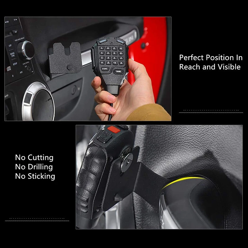 Cb микрофон держатель ручной микрофон радио крепление для Wrangler Jk 2011- поручень для пассажира бар