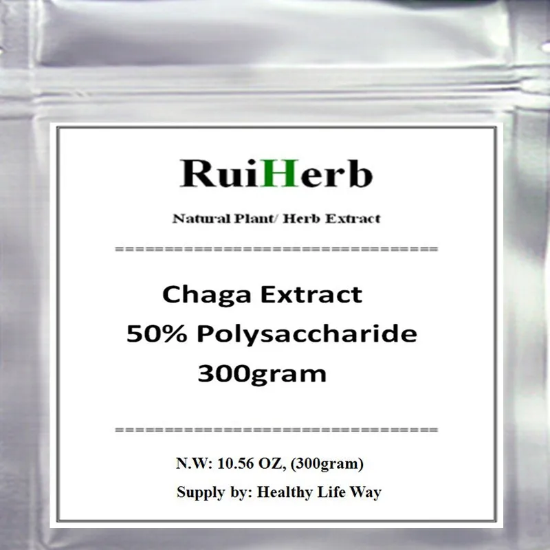 

300gram Chaga Extract Powder 50% Polysaccharide free shipping