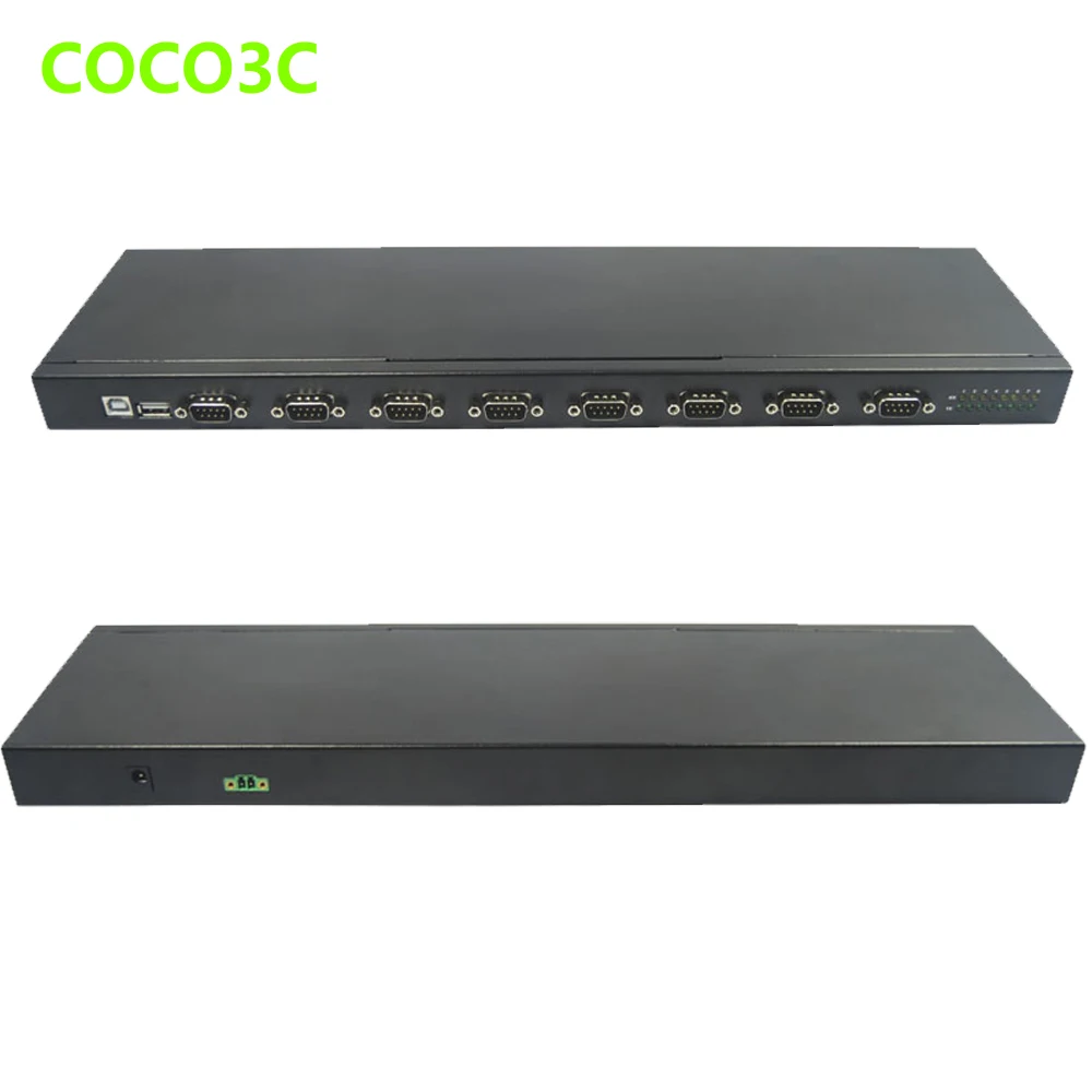 USB 2.0 To 8 Port DB9 Splitter Box Serial Port