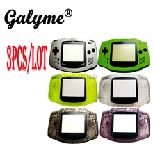 3 шт./партия,, многоцветный пластиковый корпус, пригодный для GameboyAdvance Shell, игровая консоль w, экран, чехол для объектива, чехол для мальчика Advance
