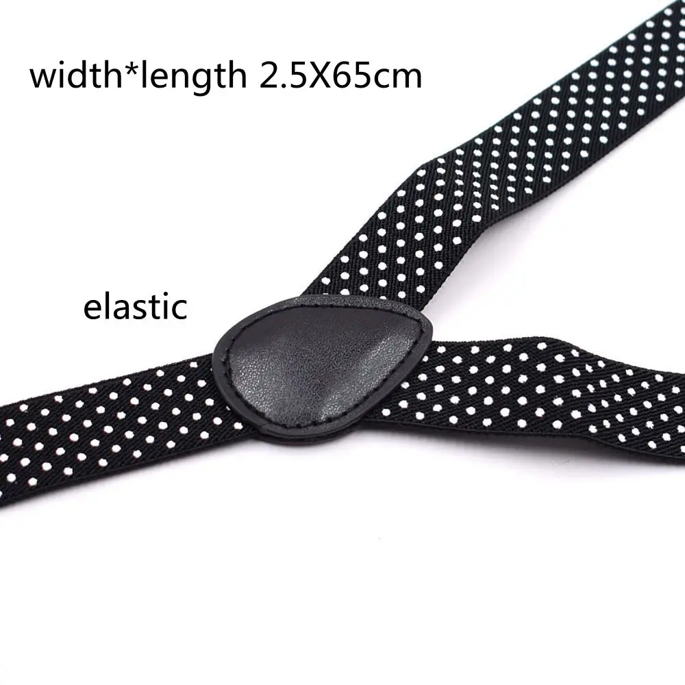 AEbone Fashion Elastic Suspender Kids Brace And Bow Tie Set Black Dot Suspenders For Boy Navy Strap Bretels Sus07
