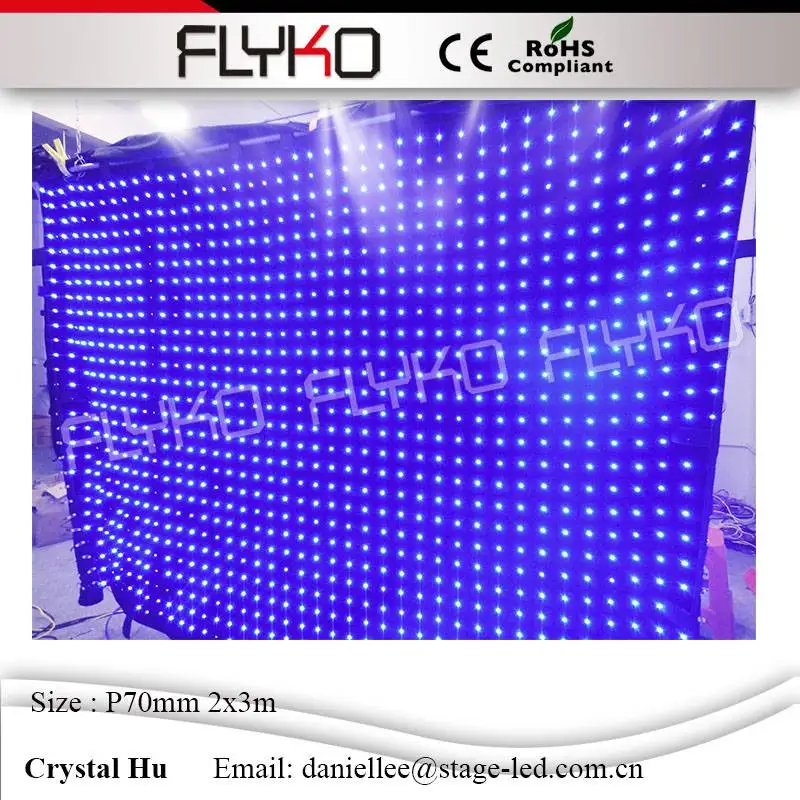 

LED video curtain easy to carry programmable size can be customized led vision screen