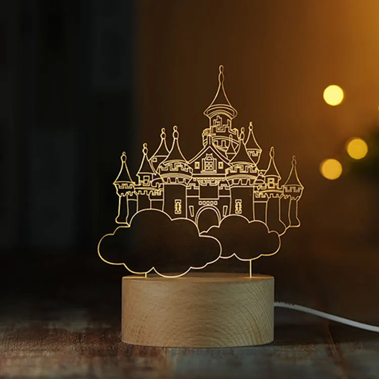 3D колесо обозрения Ночная Эйфелева башня настольная лампа карусель Спальня украшения с музыкальная шкатулка для маленьких девочек подарок IY804016