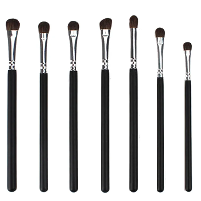 7pcs/set Eyeshadow Brushes Set Natural Horse Pony Hair Cosmetics Blending Smudge Shader Makeup Beauty Kit | Красота и здоровье