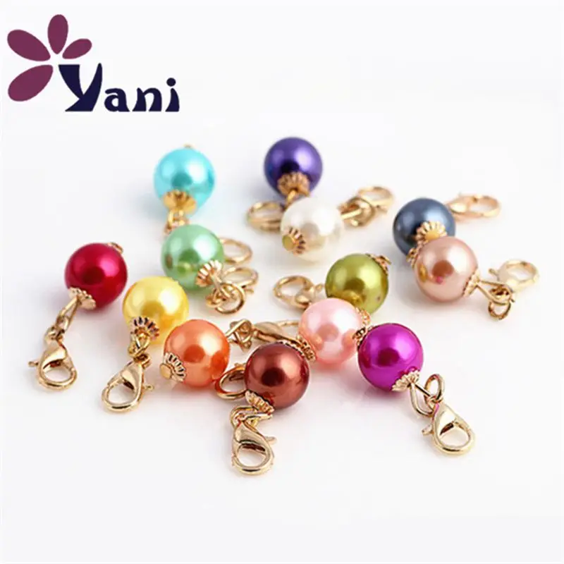 Wholesale 60pcs/lot Mix Colorful Pearl Beads Charms Pendant for