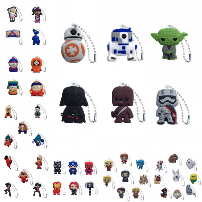 

20pcs South Park Deadpool Star Wars Avenger TSUM Charm Ball Chain Keychain Organize Desk Accessory&Organizer Bag Decor Kid Gift