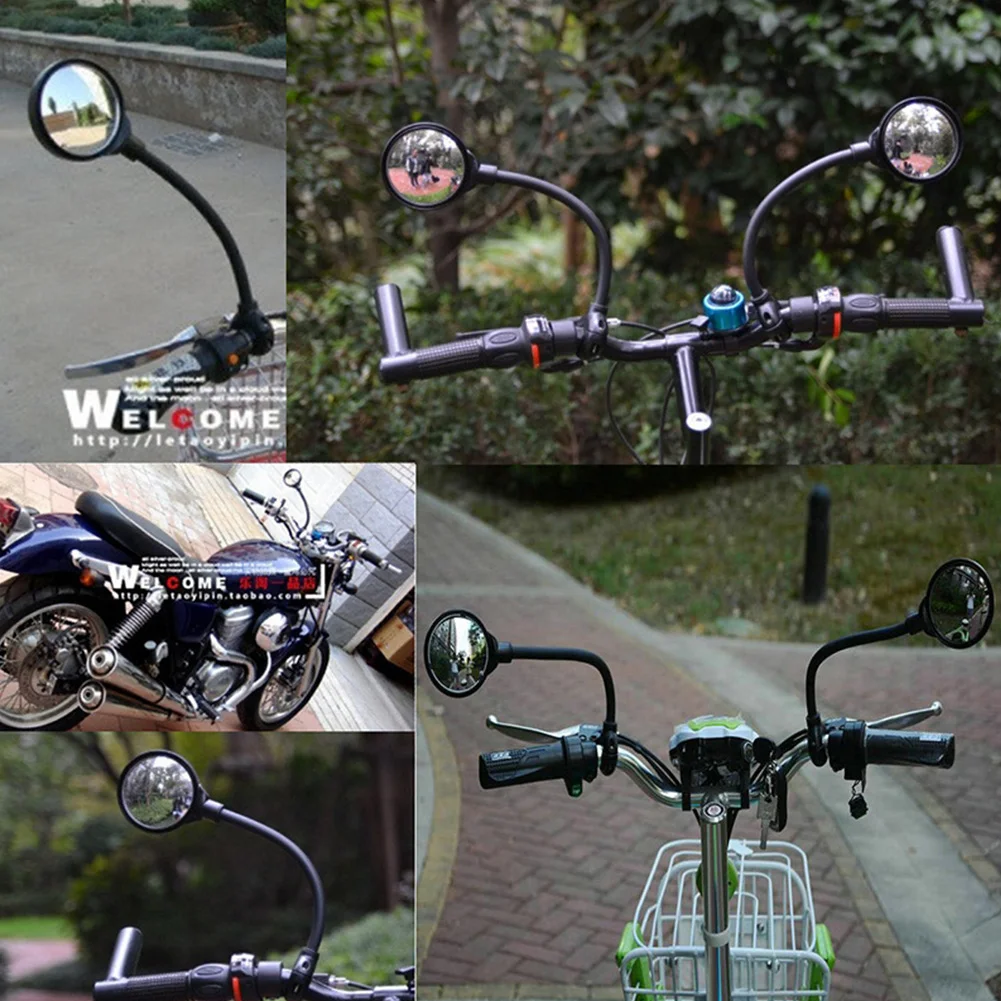 

Accessories Bicycle Flexible End Bar Rearview Mirror Aluminum Alloy Adjustable Bent Motorcycles Practical Cycling Bike