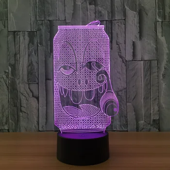 

Bottle 3d Lamp Colorful Remote Control Touch Table Lamps New Product 3d Nightlight Powerbank Novelty Usb Led Desk Lamp