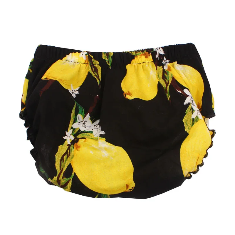 Lemon Baby Bloomers Newborn Boy Girl Bubble Shorts Cotton Ruffle Summer Diaper Cover Organic Infant Flower Clothes (2)