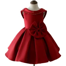 От 3 до 10 лет девушки детей элегантное платье принцессы для торжеств платье европейский и американский стиль спинки Обнаженная платье большой бант с блестками платье