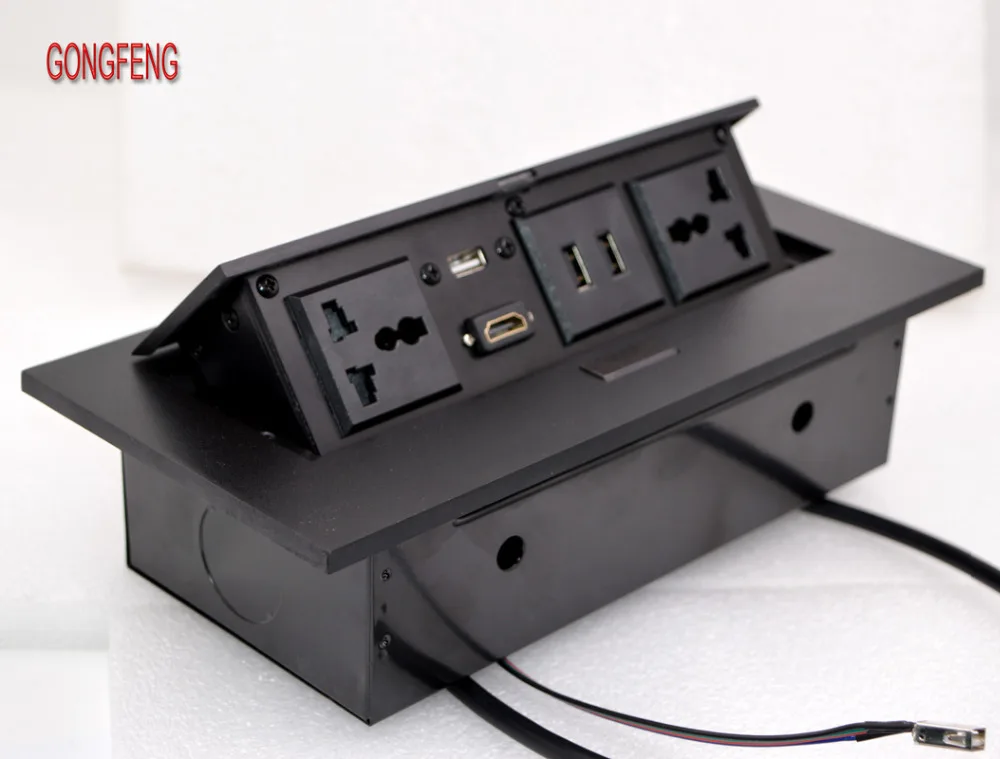 Универсальный разъем питания HDMI + 2usb мультимедийная настольная розетка под заказ