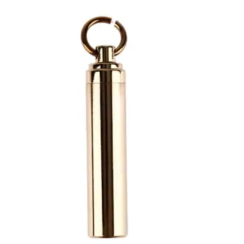 

Mini Brass EDC Survival Waterproof Pills Case Medicine Box Container Personal Health Care Pill Drug Cases