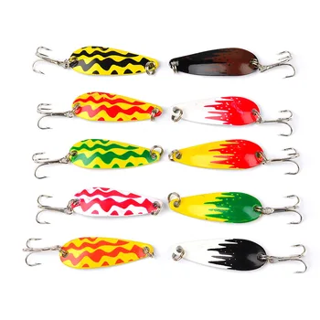 

Mini Stripe Colorful Metal Spoon Bait Sea Fishing Lure 60mm/6G Isca Artificial Wobblers Sinking Spinner Hard Wire Bait Jerckbait