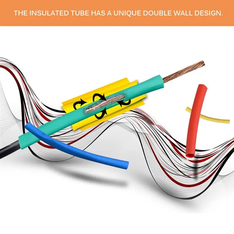 560 шт./компл. термоусадочная трубка термоусадочная изоляция для кабеля втулка провода комплект высокого качества и красочные DIY