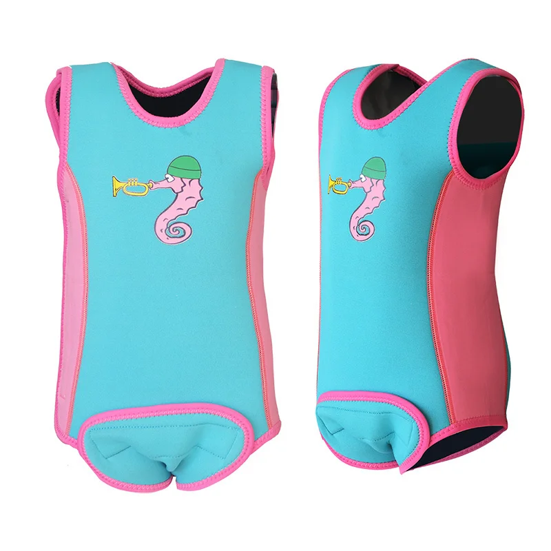 Погружение& Парус 2 мм утолщение неопрена теплые детские гидрокостюм, царапинам, плавательный жилет, пляжные детские защитные Одежда, плавание - Цвет: Pink