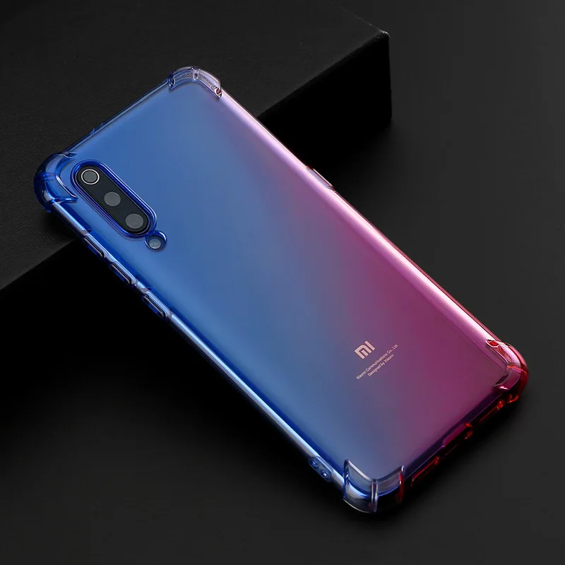 Прозрачный мягкий чехол с градиентом для Xiaomi Mi 9T Pro 9 SE Redmi K20 Note 7 6 GO чехлы воздушной