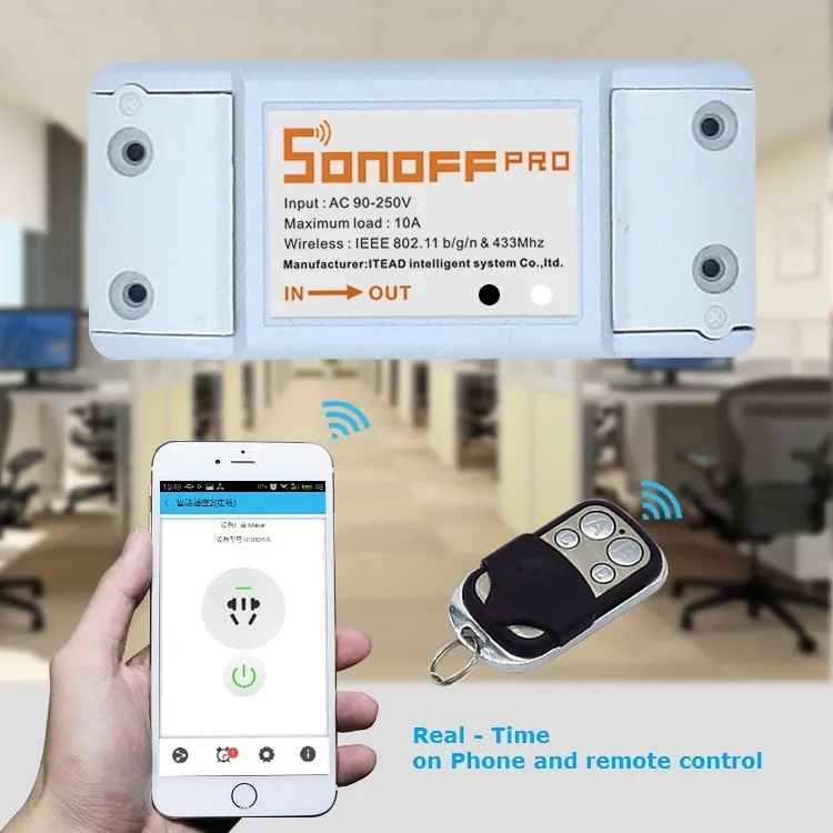 Sonoff-ITEAD WiFi беспроводной умный переключатель модуль ABS оболочка розетка для DIY дома