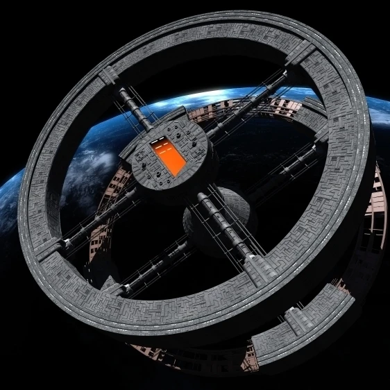Space Station 5 in Earth orbit Poster Print (38 x 21)