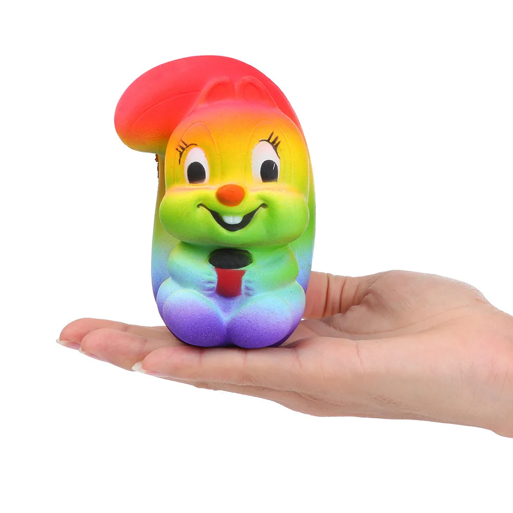 Расслабляющие игрушки Гигантские мягкие 12 см красочные белки Squishies замедлить рост Squeeze Ароматические снятие стресса игрушка для детей D300112