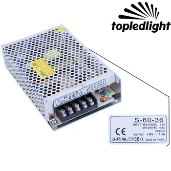 

DC36V 1.5A 60W Aluminum Universal Regulated Switching Power Supply For CCTV Cameras Home Appliances Portable Lighting Accessory