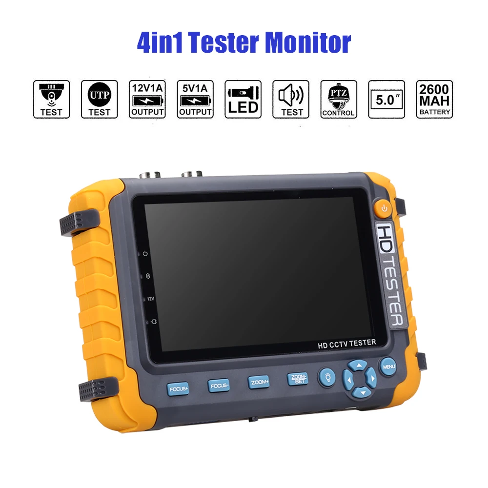

cctv camera tester 1080P ahd cctv screen tester Security Camera Tester 5 Inch LCD Monitor VGA HDMI Input UTP cctv tester