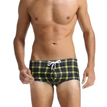 Мужские плавки, шорты для серфинга, винтажные, клетчатые, с принтом, пляжная одежда, нижнее белье, штаны, купальники, костюм C1958