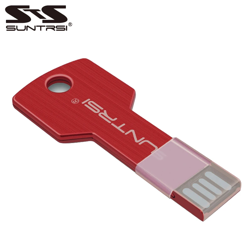 Suntrsi Mini-USB флешка 8 ГБ 16 ГБ 32 ГБ Memory Stick USB2.0 Флешка 64 ГБ внешних накопителей металлическая подвеска с логотип