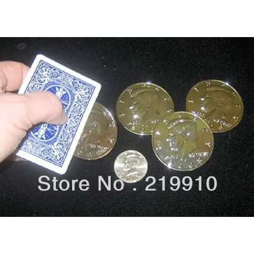 

Free Shipping Jumbo Half Dollar Shells 3 + 1 Set Magic Tricks