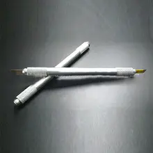 Новое поступление 10 шт. двойная головка использование ручной бровь Вышивание Татуировка Ручки 3D Ручка для микроблейдинга Бесплатный подарок 10 шт. иглы