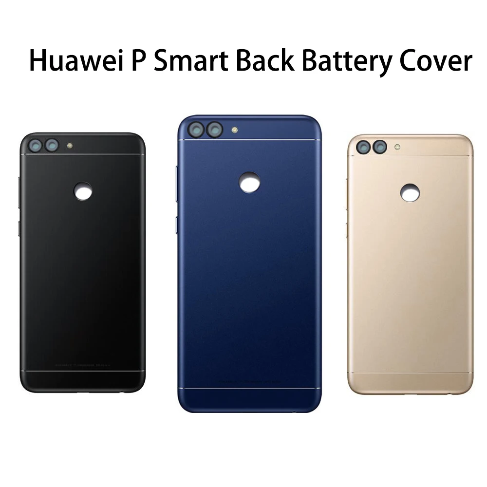 Huawei P Smart Задняя крышка батареи задняя дверь корпус чехол для huawei Enjoy 7S P Смарт крышка батареи с объективом камеры Замена