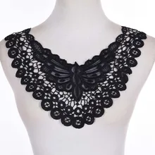 1 шт. Вышитый цветочный кружевной воротник|lace neckline|collar trimsewing applique