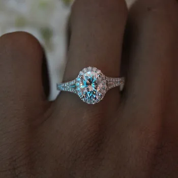 

Elegant Emgagement Ring 925 Sterling silver Oval AAAAA cz Promise Wedding Band Rings for Women Bridal Party Jewelry Gift