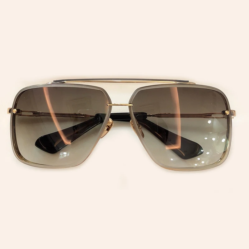 Рама из сплава Для мужчин солнцезащитные очки с квадратными линзами с бренд золотые солнцезащитные очки с градиентными линзами в Для мужчин Overszie очки UV400 оттенков