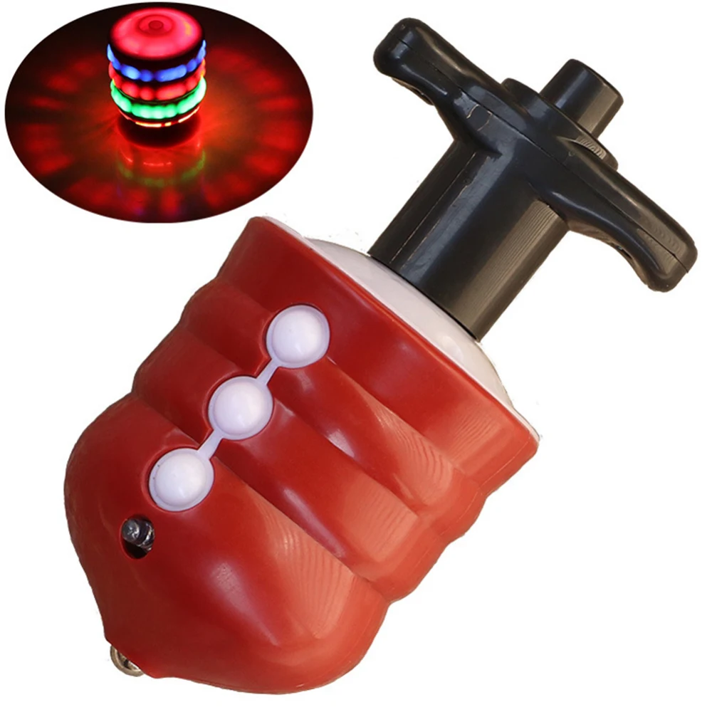 

Luminescent Wood Imitation Gyro Children's Toy Colorful Music Flash Gyro Colorful Flash LED Light Spinning Top Fun Toys