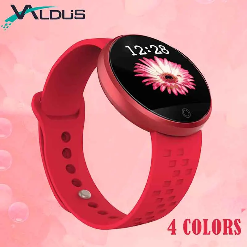 

Valdus Women/Female Smart Band Wristbands Heart Rate Monitor Fitness Bracelet Remote Camera Gift for Girlfriend Wife Smart Watch