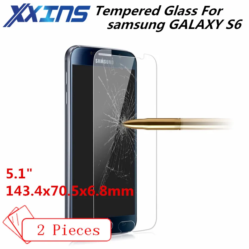 2 шт. закаленное стекло для samsung GALAXY S6 G9200 защитная пленка экрана 5 1 дюйма тонкий