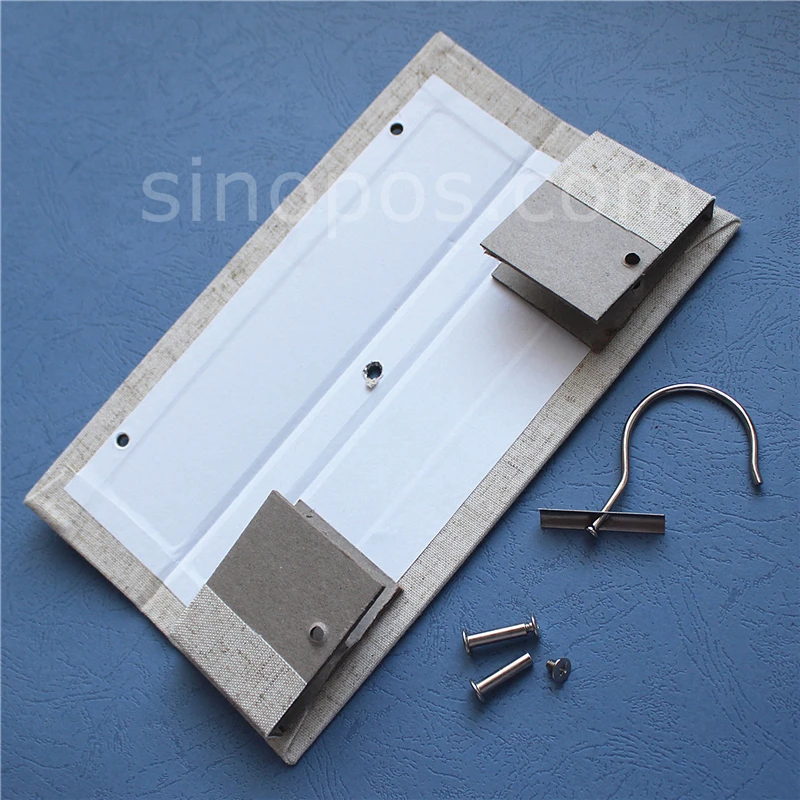 Swatch Stack Binding Header, fabric samples head hanger curtain color card holder leather textile stackbook display binder hook 2