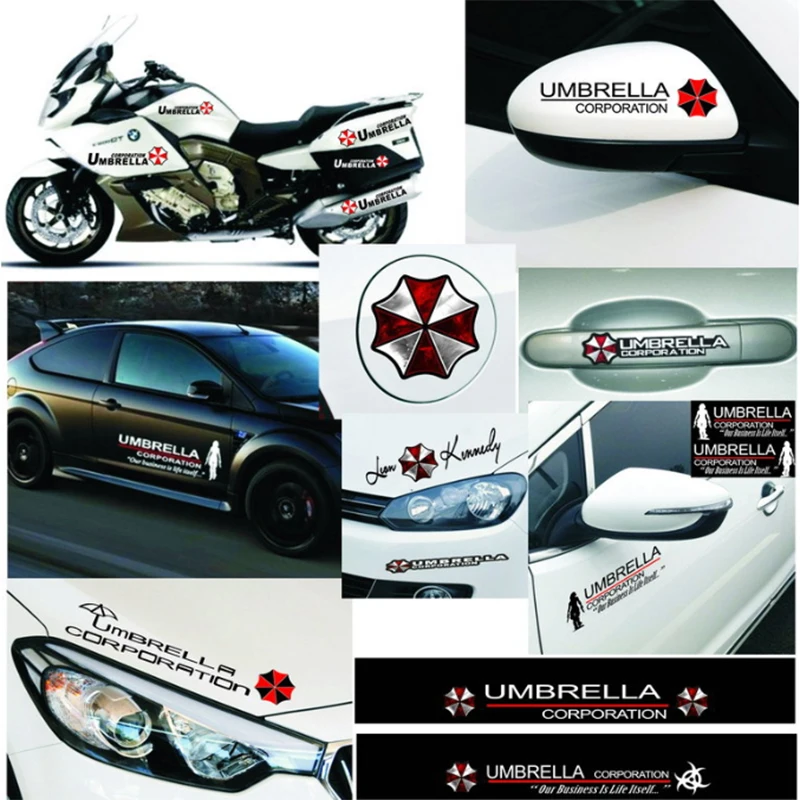 

Buy 5 get one free shipping event resident evil heroine ambrera umbrella new reflective 3D fashion personality All car sticker