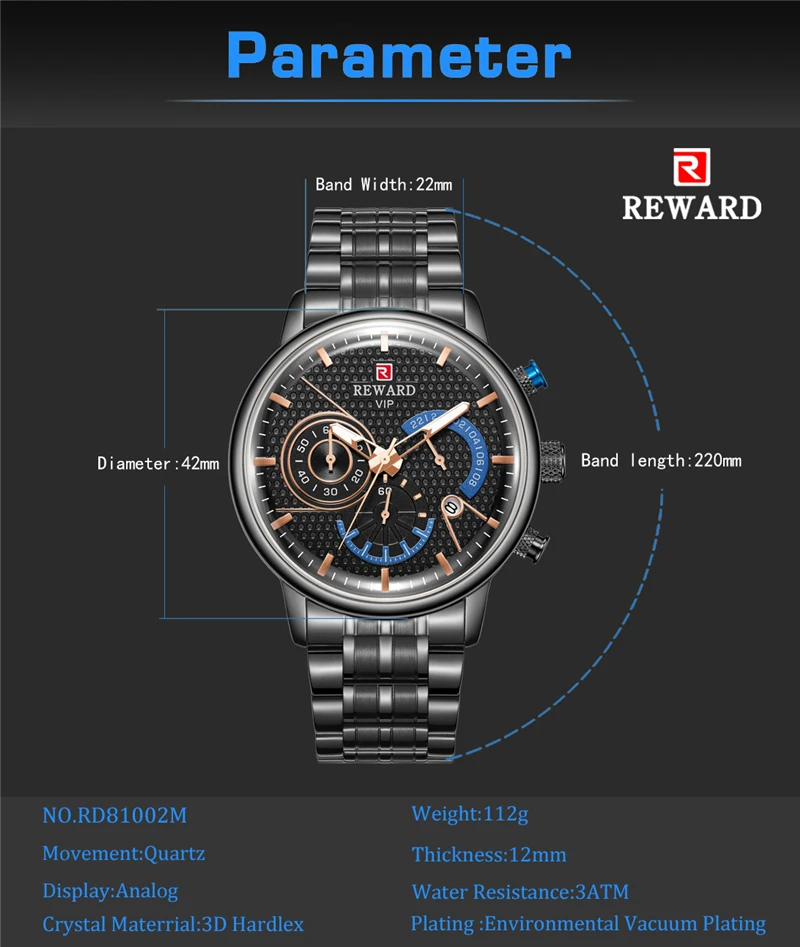 Награда Для мужчин s часы лучший бренд класса люкс Водонепроницаемый спортивные часы Для мужчин часы Нержавеющая сталь inox Relogio сайт hodinky