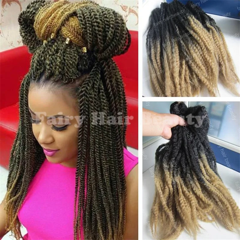 Stock Cheap Price 20 1b 27 Afro Kinky Twists Synthetic Two Tone