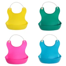 Silicone Bib Waterproof Saliva Dripping Bibs Cute Kid Infant Bibs Baby Soft babador sem frete stuff babador cheap stuff sla