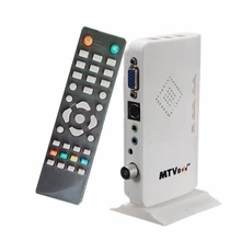 Mayitr 1pc Portable Digital TV Box VGA LCD External PC TV BOX Digital Program Receiver Tuner HDTV HD 1080P+Speaker