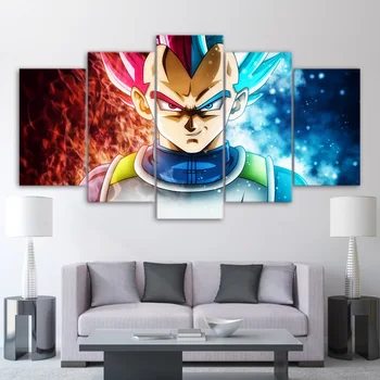 

5 piece canvas art dragon ball super anime Canvas painting wall decor poster and picture for living room Free shipping