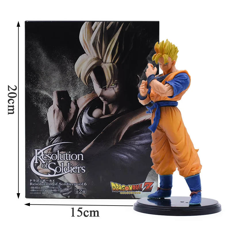 11-23 см Dragon Ball Z Super Goku Son Gohan Broly Vegeta Cell Frieza Buu Broli trunks лопуха ПВХ Фигурки коллекционные игрушки - Цвет: H With in BOX