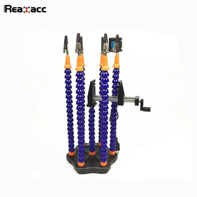 Realacc V2 странная третья рука семь руку паяльная станция DIY Инструменты для ремонта USB вентилятор суппорт для RC моделей рама двигателя